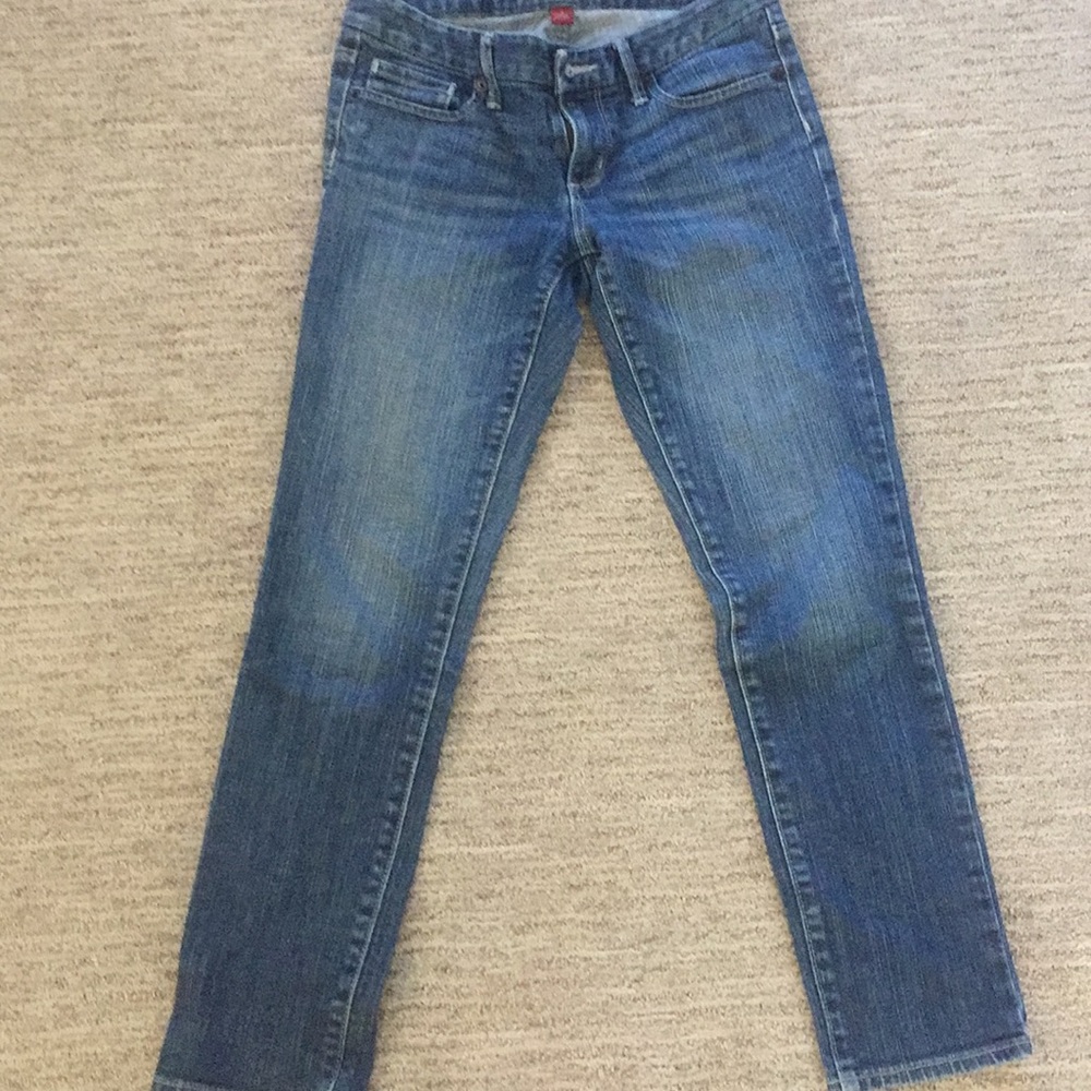 Low rise straight leg jeans